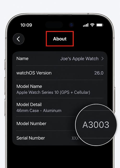 Ghi lại mã này để tiếp tục tra cứu thông tin Apple Watch