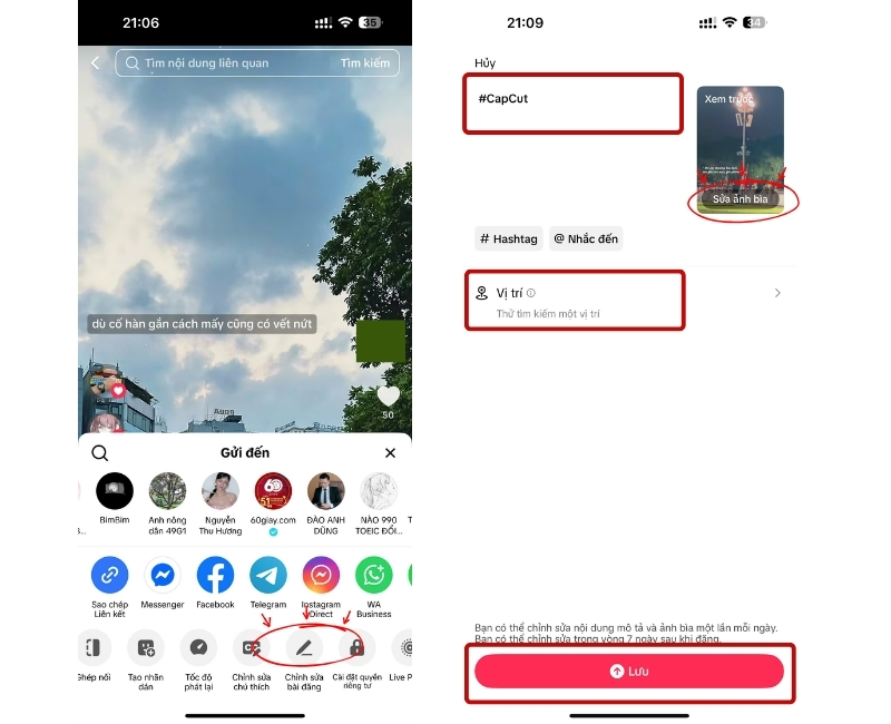 Cách chỉnh sửa bài đăng trên TikTok