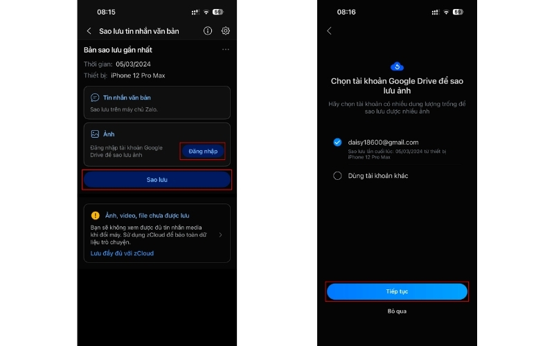 Kết nối tài khoản Google Drive với máy Android hoặc iCloud với iPhone