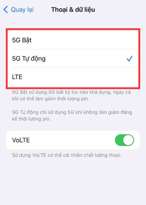 Bật 5G
