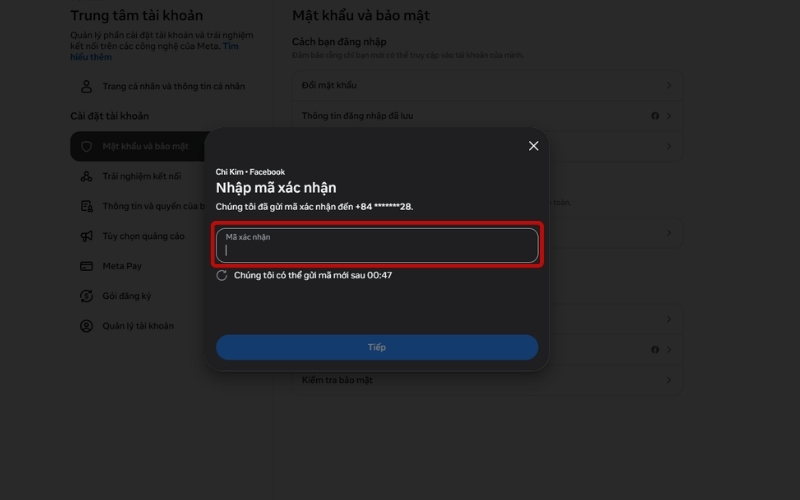 Cách tắt xác thực 2 yếu tố Facebook trên máy tính