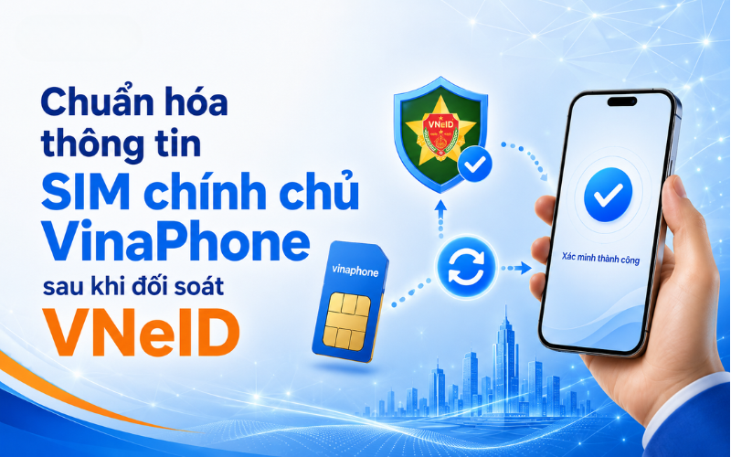 Chuẩn hóa thông tin SIM chính chủ VinaPhone sau khi đối soát VNeID
