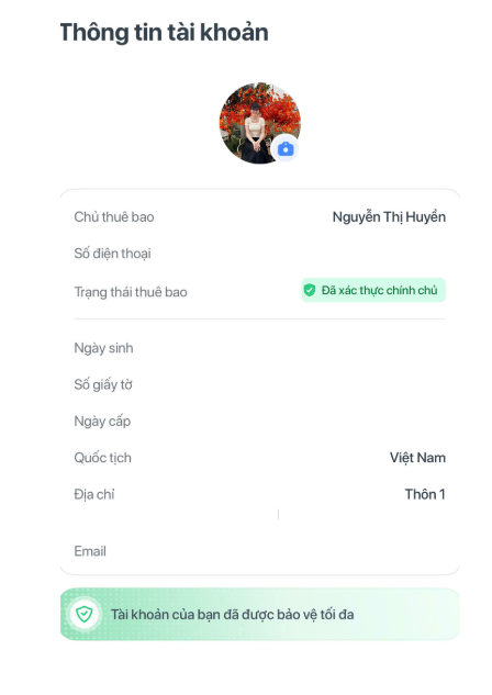 cập nhật thông tin thuê bao chính chủ trên My VNPT