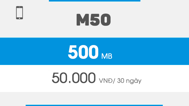 Cách đăng ký gói cước M50 VinaPhone 