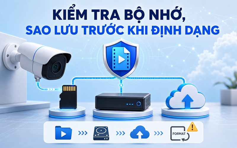 Nguồn điện, kết nối Wi-Fi, trạng thái Cloud, phiên bản phần mềm và quyền Playback đều có thể ảnh hưởng đến khả năng lưu, xem lại bản ghi