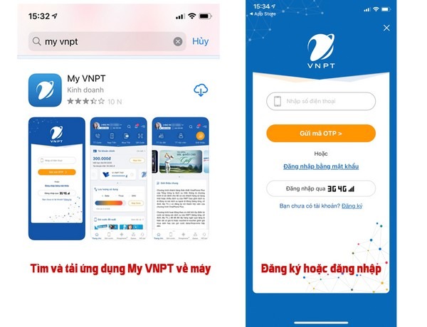 tải và đăng nhập MY VNPT