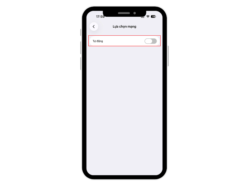 Bước 3: Gạt tắt chế độ Tự động (Automatic)