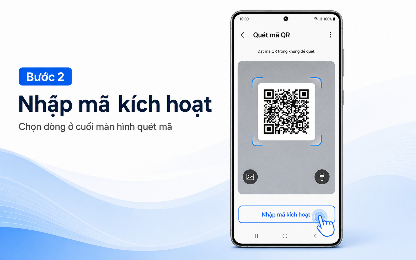 Bước 2: Nhấn vào dòng chữ Nhập mã kích hoạt