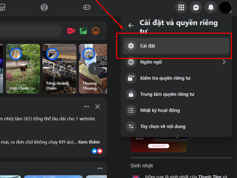 Cài đặt