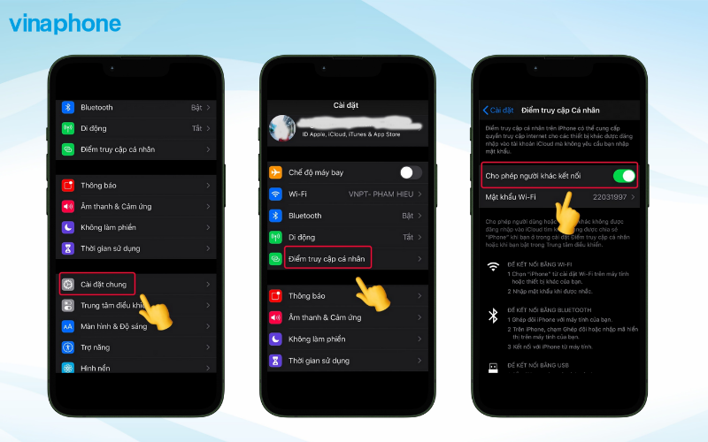 Cách phát Wifi trên máy điện thoại iOS
