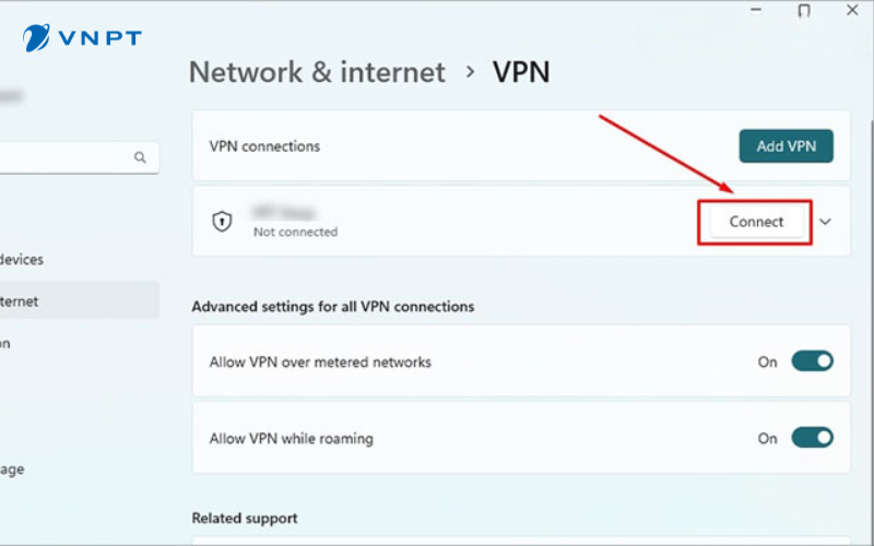 Cách sử dụng VPN trên máy tính Windows 11