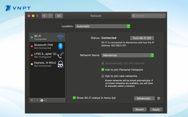 Hướng dẫn thay đổi địa chỉ IP trên Mac OS