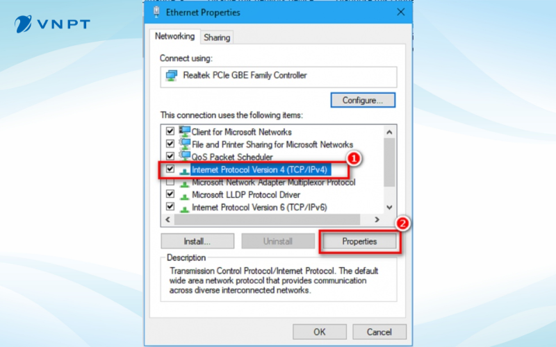 Cách thay đổi IP để vào mạng trên laptop windows