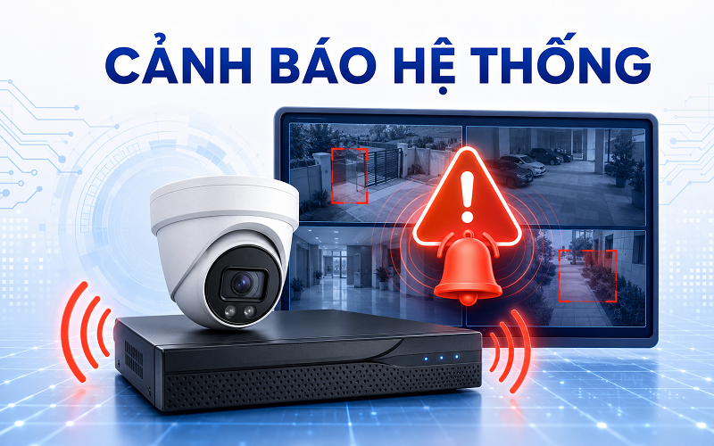 Đầu ghi có thể phát tiếng tít tít khi các tính năng cảnh báo hệ thống đang được kích hoạt