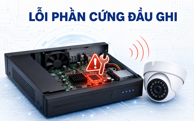 Lỗi bo mạch, quạt hoặc nguồn trong đầu ghi có thể khiến thiết bị phát cảnh báo liên tục