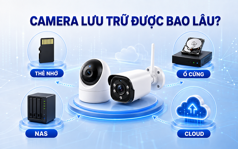 Camera có thể lưu trữ bao lâu phụ thuộc vào phương thức lưu trữ