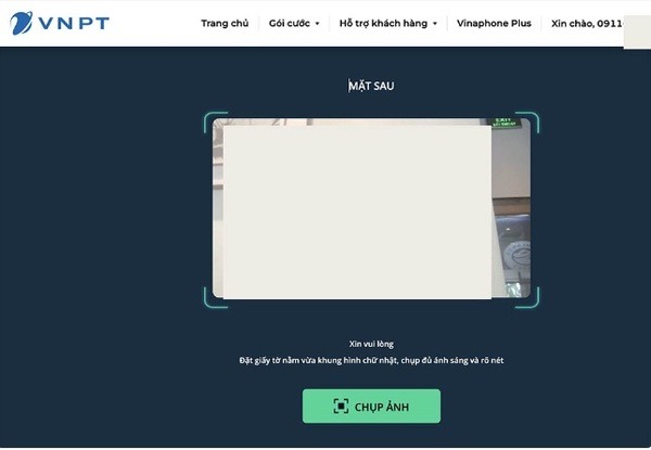 đăng ký sim chính chủ trên website