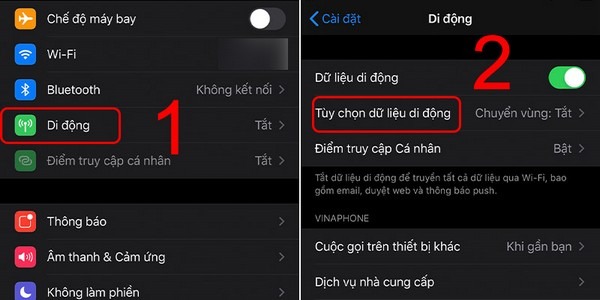 Chuyển chế độ từ mạng 4G thành 3G/2G trên điện thoại iOS