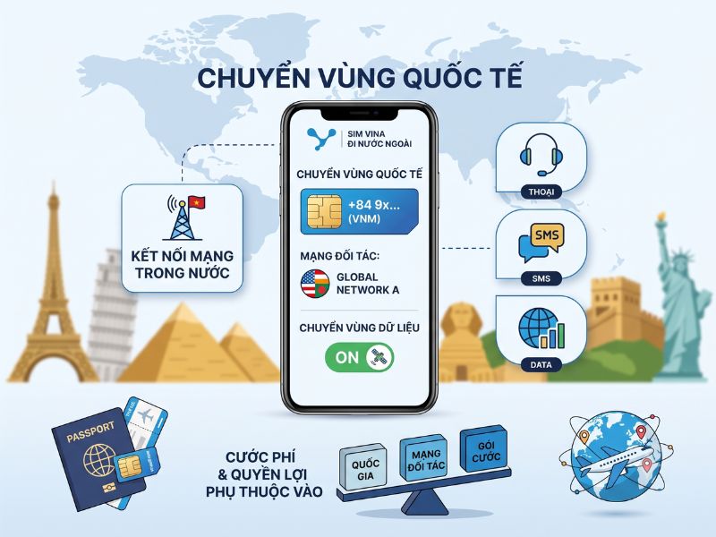 Chuyển vùng quốc tế giúp duy trì liên lạc khi ở nước ngoài