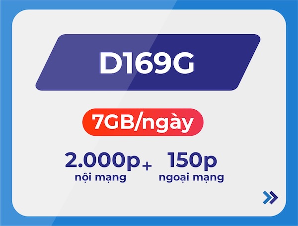 D169G là 1 trong những gói cước 4G tốt nhất với 7GB/ngày