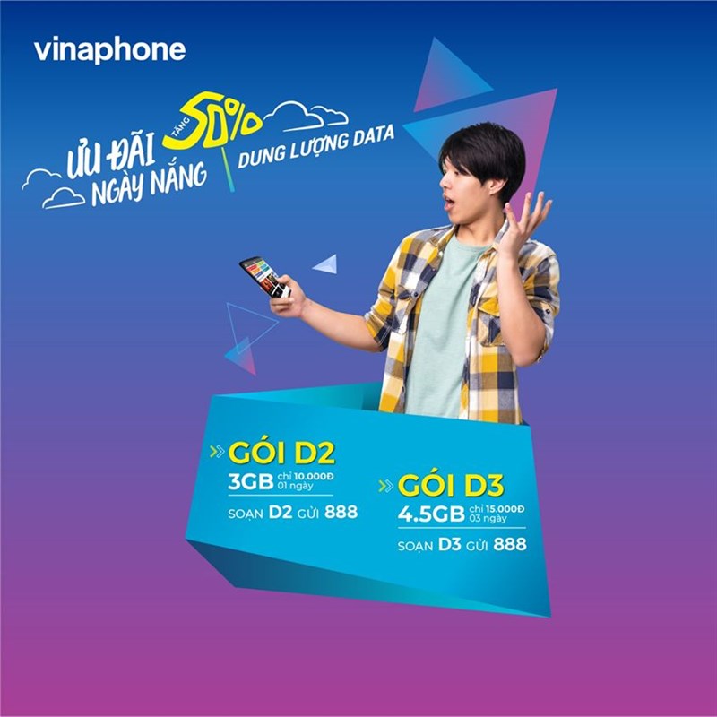 Đăng ký gói cước 3G VinaPhone D2 trên laptop và điện thoại