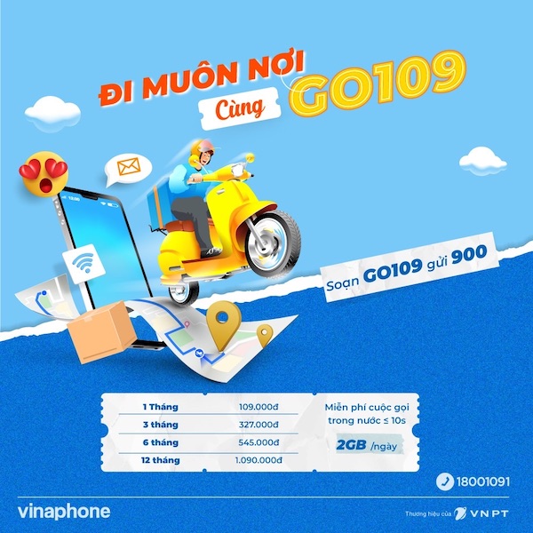 Đăng ký gói GO109 giá rẻ hơn so với theo tháng