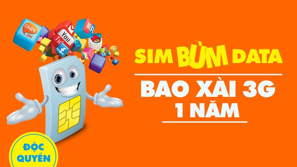 luớt mạng cả năm không mất phí với gói cước Bùm Data Vinaphone