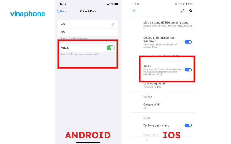 kích hoạt volte VinaPhone