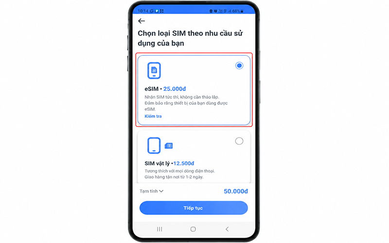 Chọn loại SIM theo nhu cầu sử dụng là eSIM