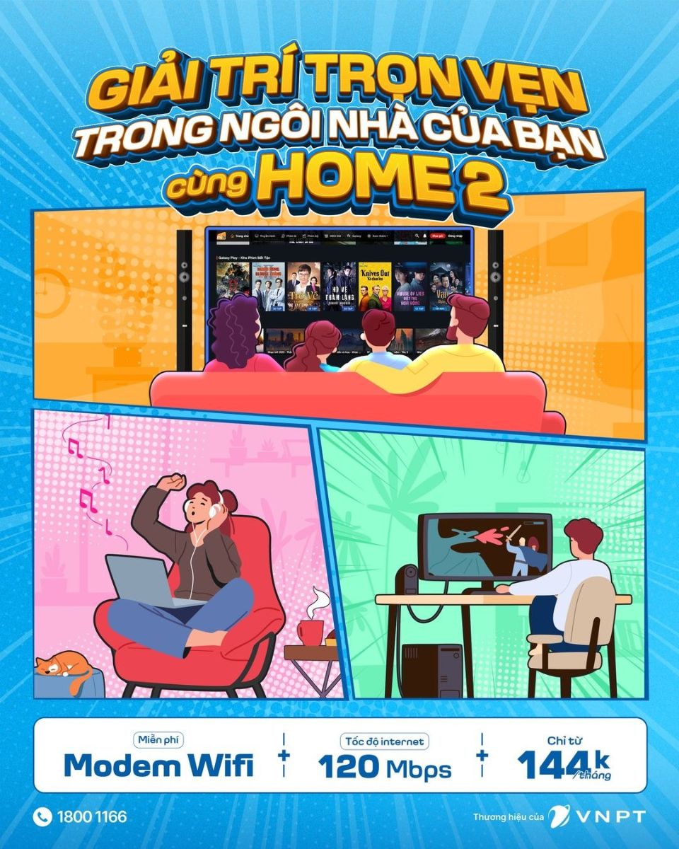 Gói cước Home 2 VinaPhone phục vụ nhu cầu chơi game online cơ bản
