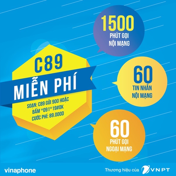 Gói C89 với 60 tin nhắn mỗi tháng