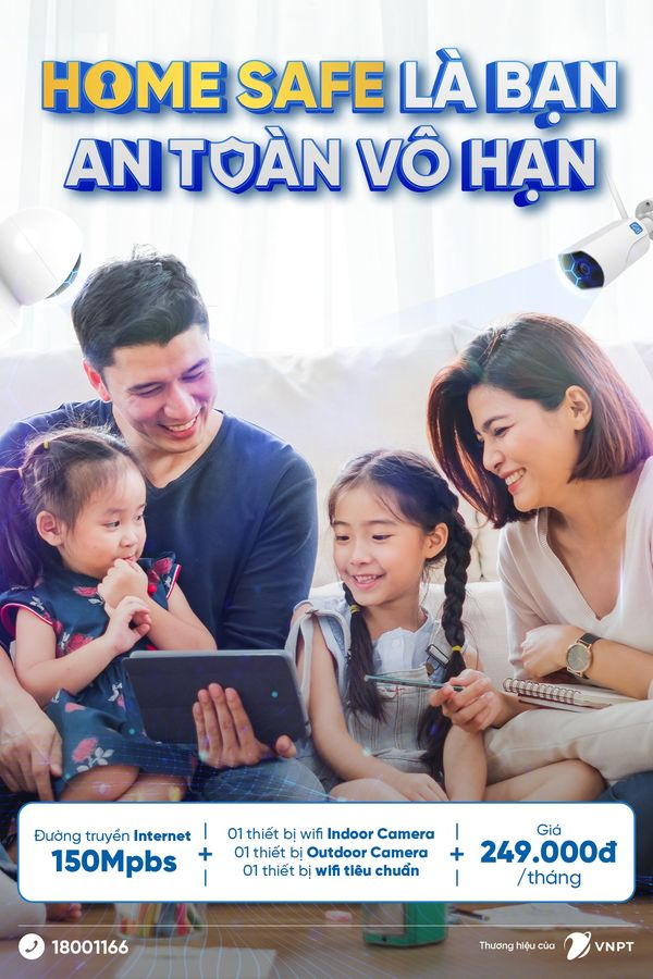 Gói Home Safe trang bị thêm camera mang đế an toàn