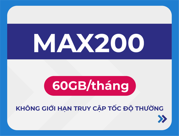 thoải mái sử dụng data linh hoạt với MAX200