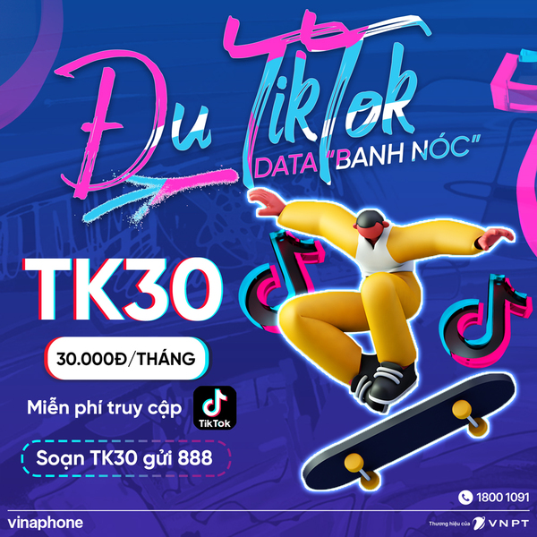 Gói TikTok 1 tháng chỉ với 30.000đ 