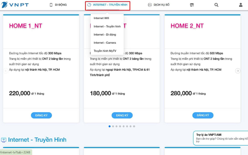 Đăng ký lắp mạng trực tiếp trên website DigiShop