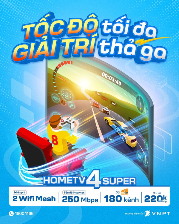 Khách hàng Đồng Tháp lướt web, xem truyền hình với gói Home 4 Super
