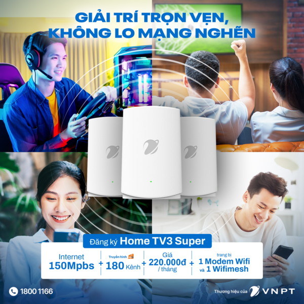 Khách hàng Nam Định thoải mái lướt mạng, giải trí với gói Home TV3 Super