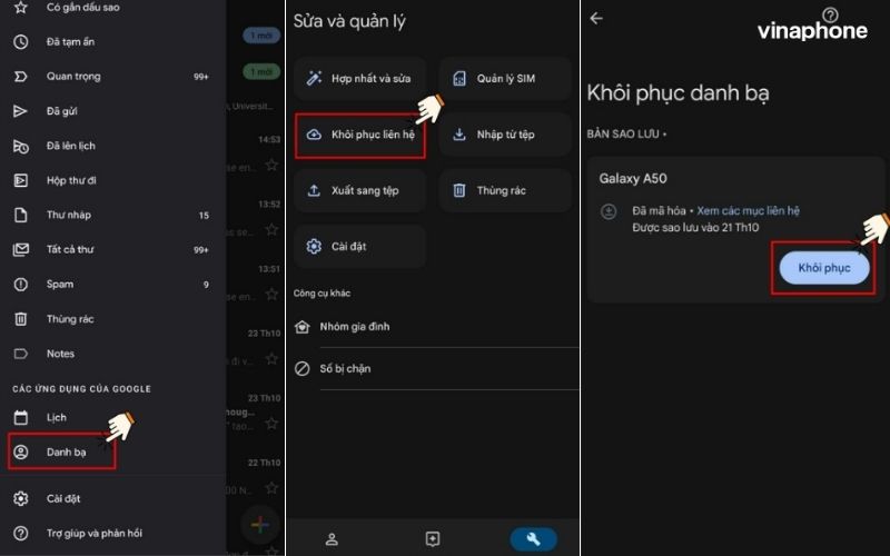 khôi phục danh bạ đã xóa trên SIM