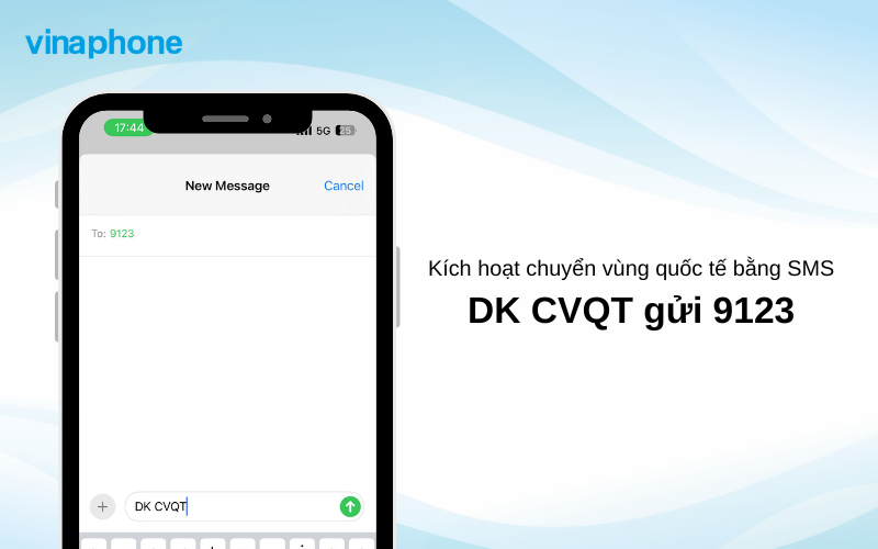 Kích hoạt chuyển vùng quốc tế bằng SMS