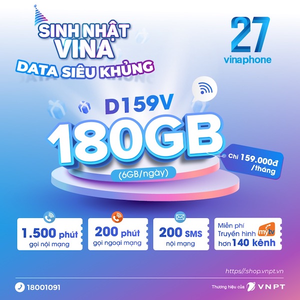 Miễn phí 200 tin nhắn nội mạng khi bạn đăng ký gói D159V