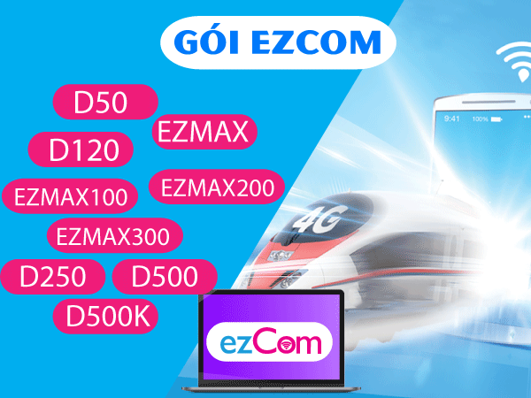 Một số gói cước ezCom VinaPhone dành cho sim trả trước