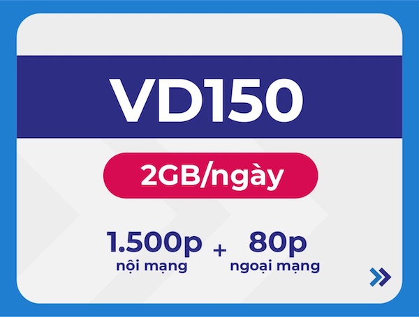 gói VD1500 để nhận ngay 2 GB/ngày
