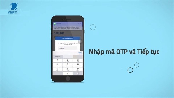 Nhập mã OTP và ấn “Xác nhận”