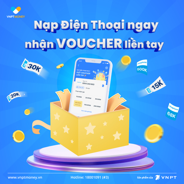 Nhờ người thân nạp tiền điện thoại cho mình qua ví điện tử VNPT Money