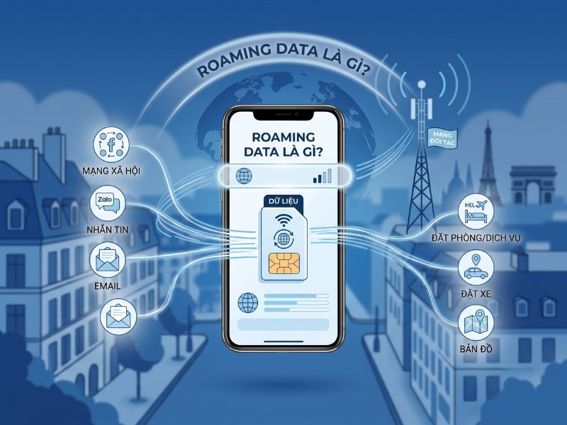 Data Roaming giúp truy cập Internet bằng SIM VinaPhone ở nước ngoài