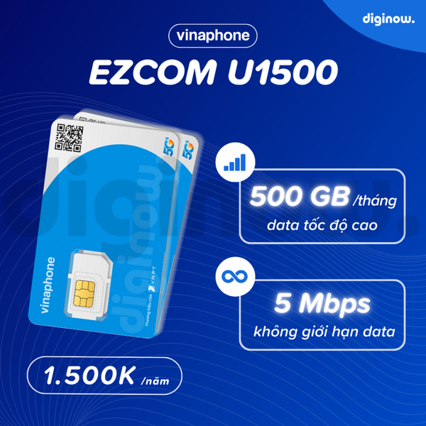 Sim ezCom VinaPhone phục vụ mục đích truy cập internet