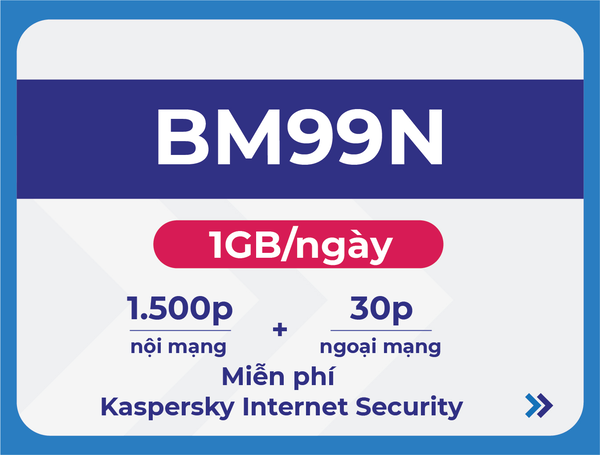 Sim kèm gói cước BM99N với nhiều ưu đãi hấp dẫn