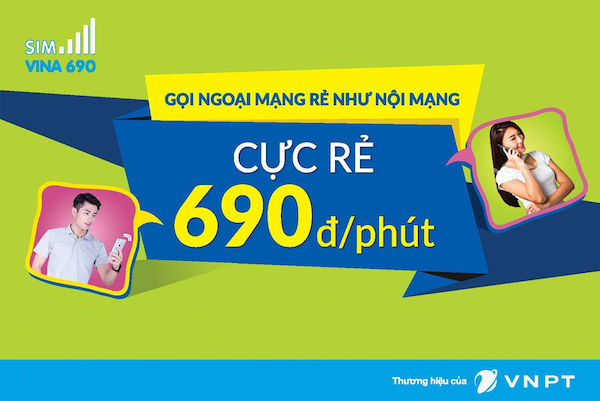 SIM Vina690 có nhiều ưu đãi thoại cho khách hàng