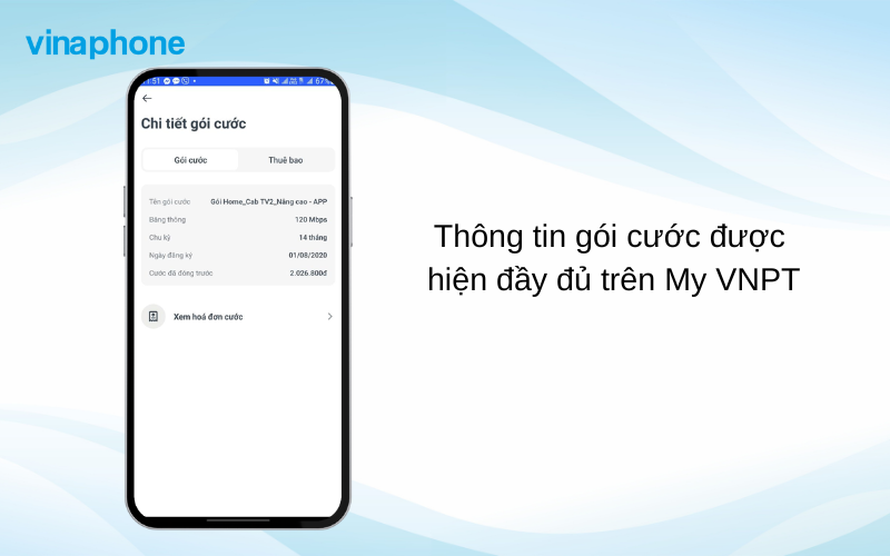 Kiểm tra các gói cước của VNPT