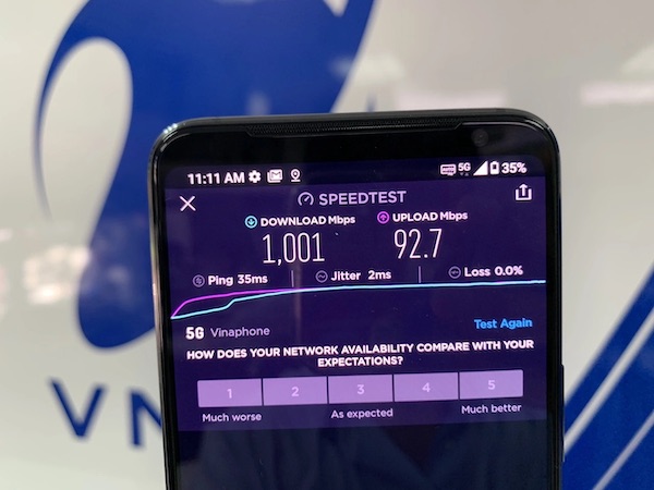 VinaPhone hỗ trợ mạng 5G tốc độ cao tiệm cận với chuẩn 5G của thế giới. 
